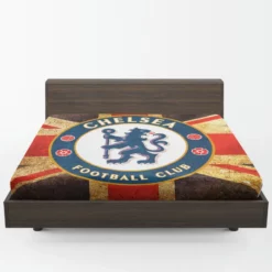 Chelsea FC Logo In British Flag Fitted Sheet 1