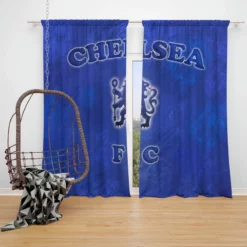 Chelsea FC Official Club Logo Window Curtain