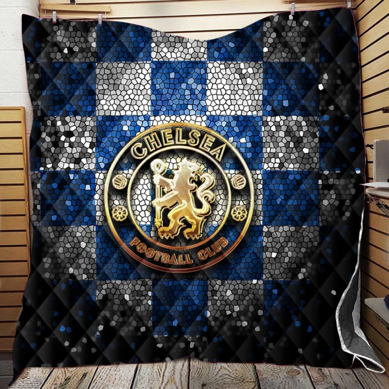Chelsea FC Premier League Logo Quilt Blanket