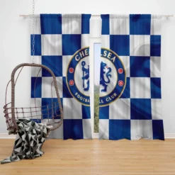 Chelsea Football Club Logo Window Curtain