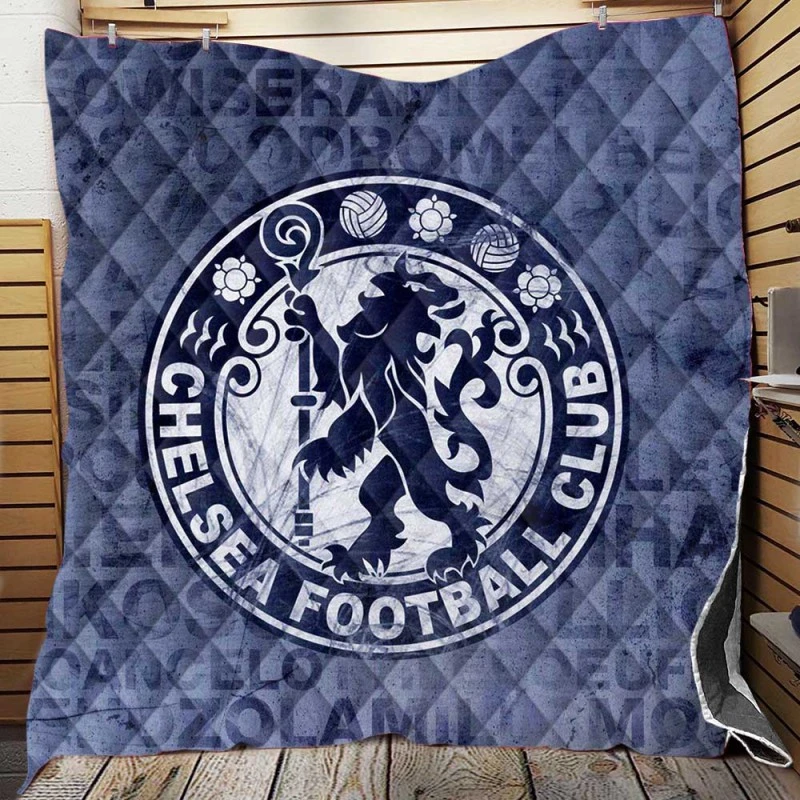 Chelsea Logo Most Popular English Football Team Quilt Blanket