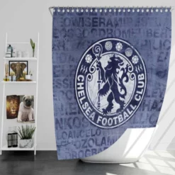 Chelsea Logo Most Popular English Football Team Shower Curtain