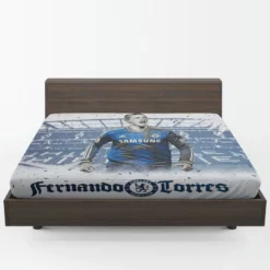 Chelsea Soccer Player Fernando Torres Fitted Sheet 1