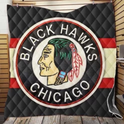 Chicago Blackhawks Classic NHL Ice Hockey Team Quilt Blanket