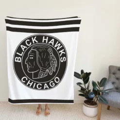 Chicago Blackhawks Energetic NHL Ice Hockey Team Fleece Blanket