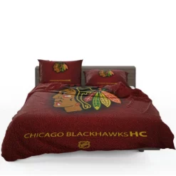 Chicago Blackhawks Excellent NHL Hockey Team Bedding Set