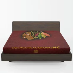 Chicago Blackhawks Excellent NHL Hockey Team Fitted Sheet 1