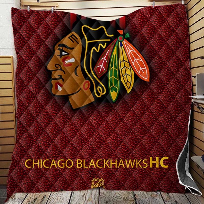 Chicago Blackhawks Excellent NHL Hockey Team Quilt Blanket