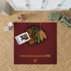 Chicago Blackhawks Excellent NHL Hockey Team Rug