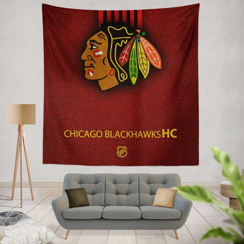Chicago Blackhawks Excellent NHL Hockey Team Tapestry