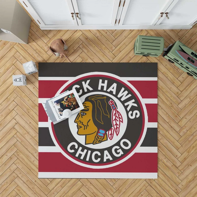 Chicago Blackhawks Famous NHL Hockey Club Rug