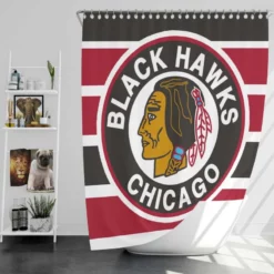 Chicago Blackhawks Famous NHL Hockey Club Shower Curtain