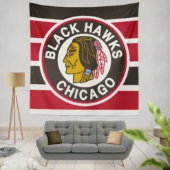 Chicago Blackhawks Famous NHL Hockey Club Tapestry