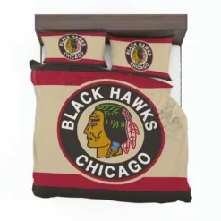 Chicago Blackhawks Professional Ice Hockey Team Bedding Set 1