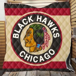 Chicago Blackhawks Professional Ice Hockey Team Quilt Blanket