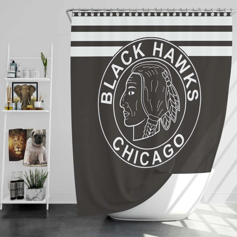 Chicago Blackhawks Top Ranked NHL Hockey Club Shower Curtain