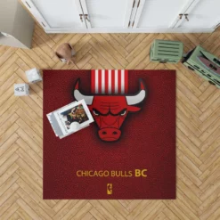 Chicago Bulls Basketball Club Logo Rug