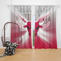 Chicago Bulls Exellelant NBA Basketball Club Window Curtain