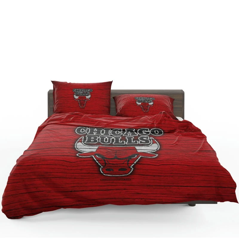 Chicago Bulls Powerful Basketball Club Logo Bedding Set