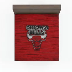 Chicago Bulls Powerful Basketball Club Logo Fitted Sheet