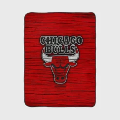 Chicago Bulls Powerful Basketball Club Logo Fleece Blanket 1