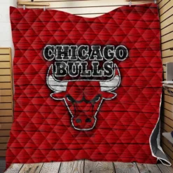 Chicago Bulls Powerful Basketball Club Logo Quilt Blanket