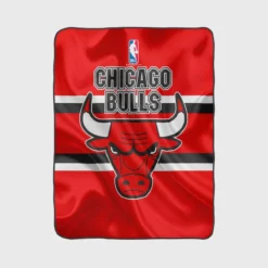 Chicago Bulls Strong Basketball Club Logo Fleece Blanket 1