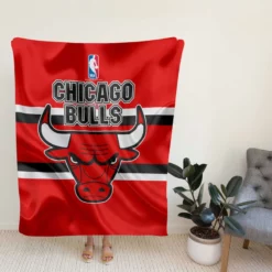 Chicago Bulls Strong Basketball Club Logo Fleece Blanket