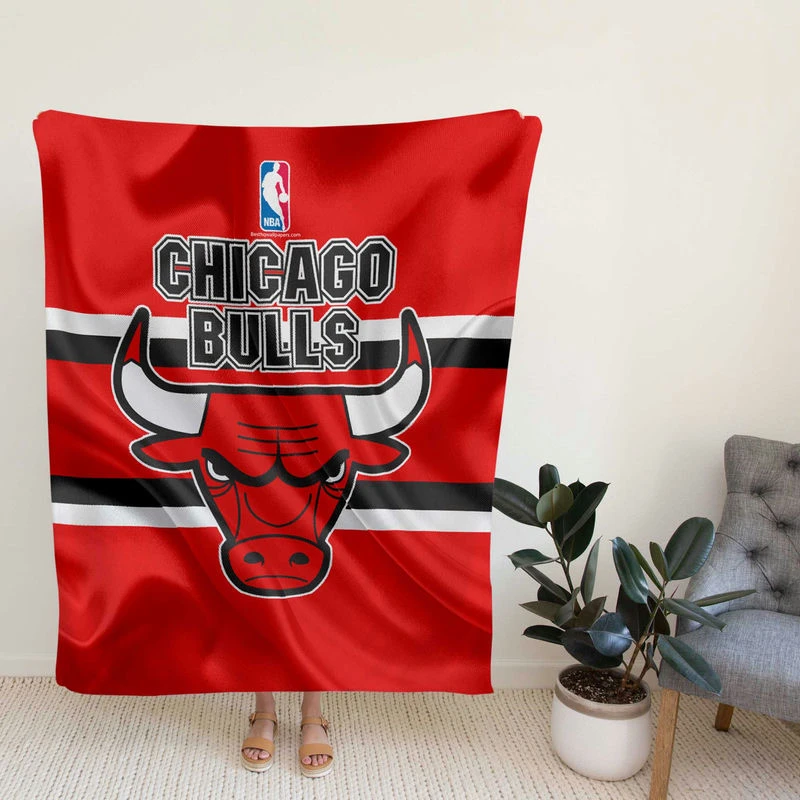Chicago Bulls Strong Basketball Club Logo Fleece Blanket