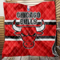Chicago Bulls Strong Basketball Club Logo Quilt Blanket