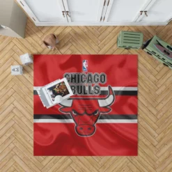 Chicago Bulls Strong Basketball Club Logo Rug