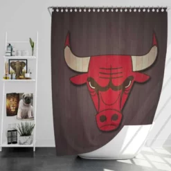 Chicago Bulls Top Ranked NBA Basketball Team Shower Curtain