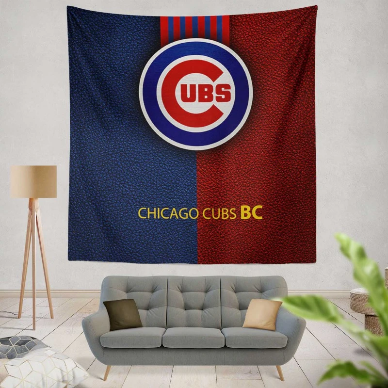 Chicago Cubs American Professional Baseball Team Tapestry