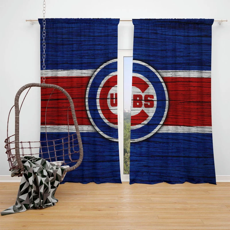 Chicago Cubs Energetic MLB Baseball Team Window Curtain