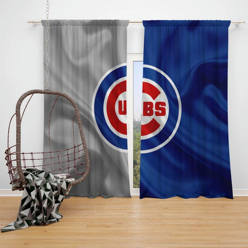 Chicago Cubs Top Ranked MLB Baseball Team Window Curtain