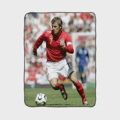 Classic English Fottball Player David Beckham Fleece Blanket 1