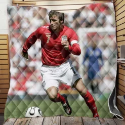 Classic English Fottball Player David Beckham Quilt Blanket