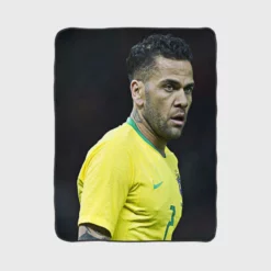 Classic Football Player Dani Alves Fleece Blanket 1