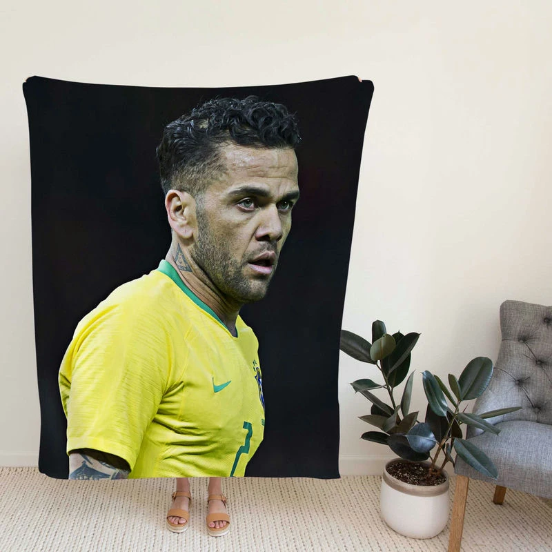 Classic Football Player Dani Alves Fleece Blanket