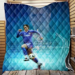 Classic Football Player Fernando Torres Quilt Blanket