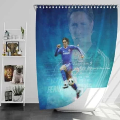 Classic Football Player Fernando Torres Shower Curtain