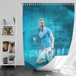 Classic Football Player Kevin De Bruyne Shower Curtain