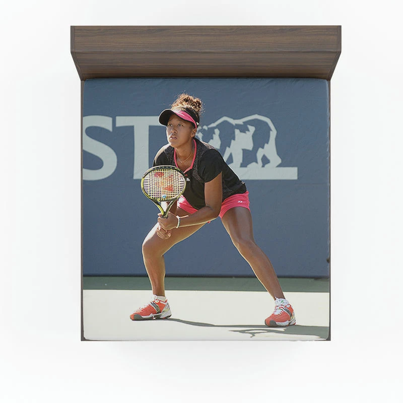 Classic Japanes Tennis Player Naomi Osaka Fitted Sheet