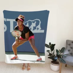 Classic Japanes Tennis Player Naomi Osaka Fleece Blanket