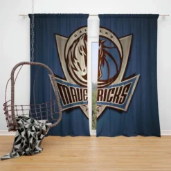 Classic NBA Basketball Team Dallas Mavericks Window Curtain