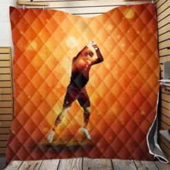 Classic Portugal Footballer Cristiano Ronaldo Quilt Blanket