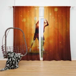 Classic Portugal Footballer Cristiano Ronaldo Window Curtain