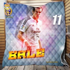 Classic Welsh Football player Gareth Bale Quilt Blanket