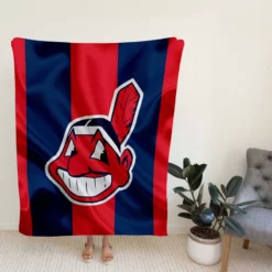 Cleveland Indians Energetic MLB Baseball Team Fleece Blanket
