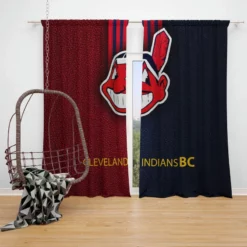 Cleveland Indians Popular MLB Baseball Team Window Curtain